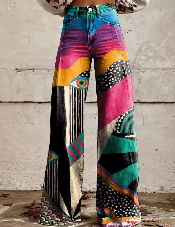 Réka - Bő szárú nadrág boho chic